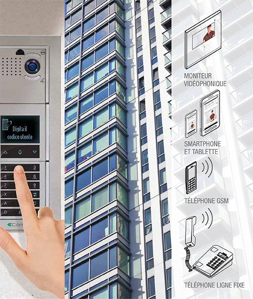 Intercom Comelit installé sur un immeuble de Montréal